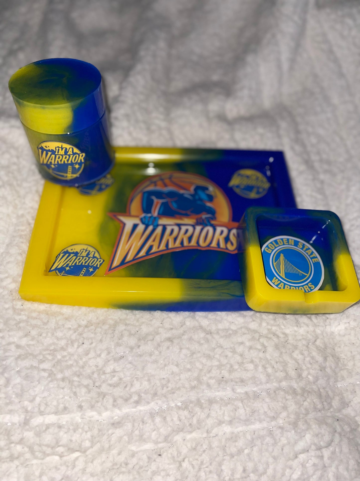 Golden State Warriors rolling tray set