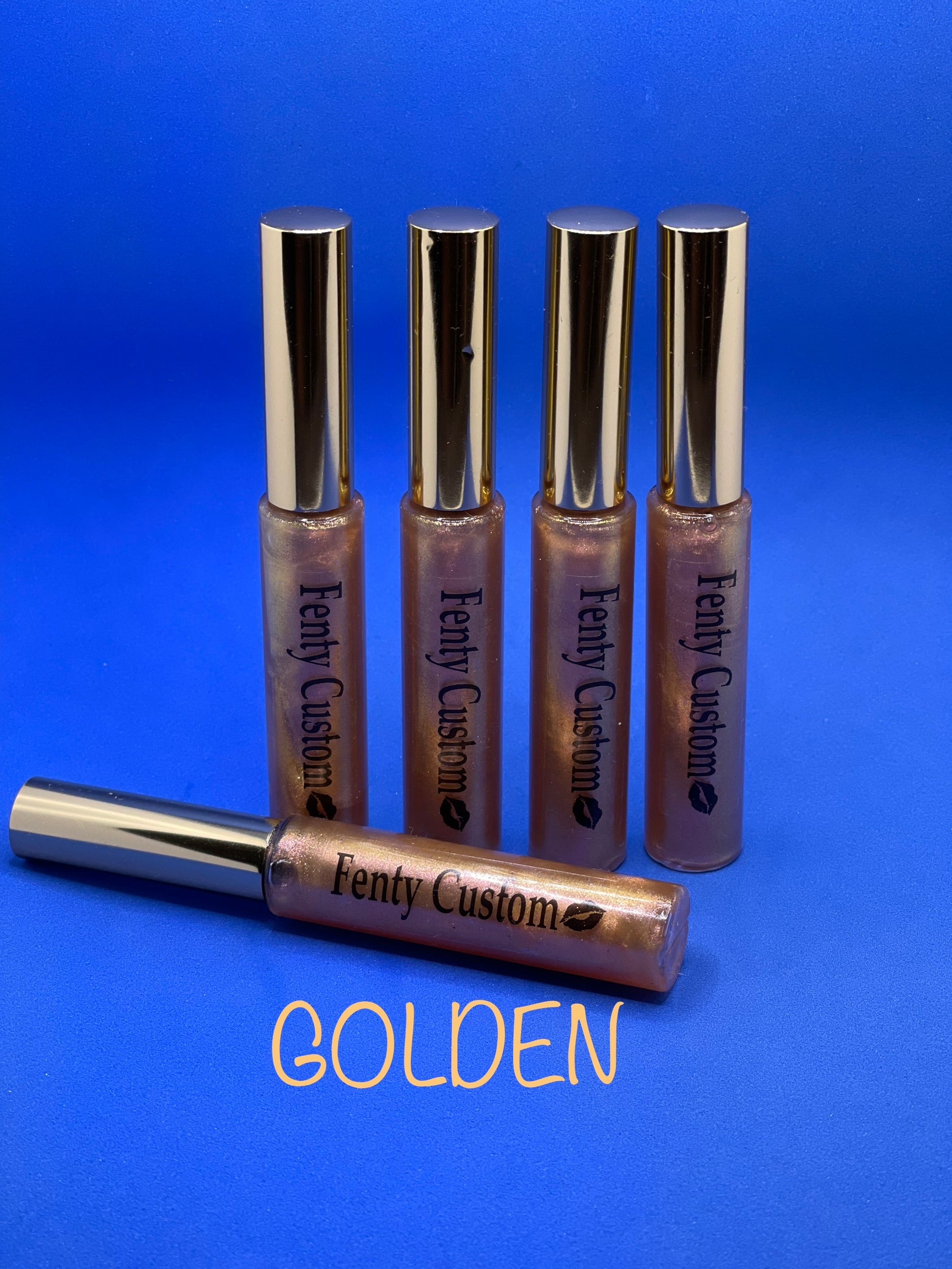 Golden lip gloss