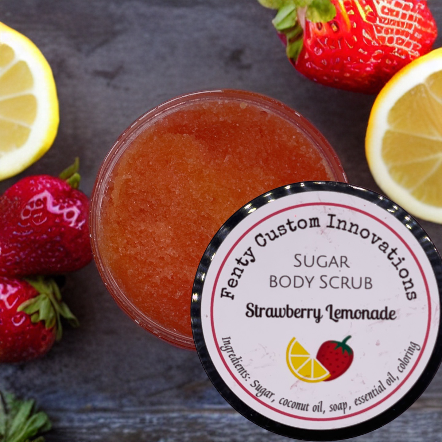 Strawberry Lemonade Sugar Scrub