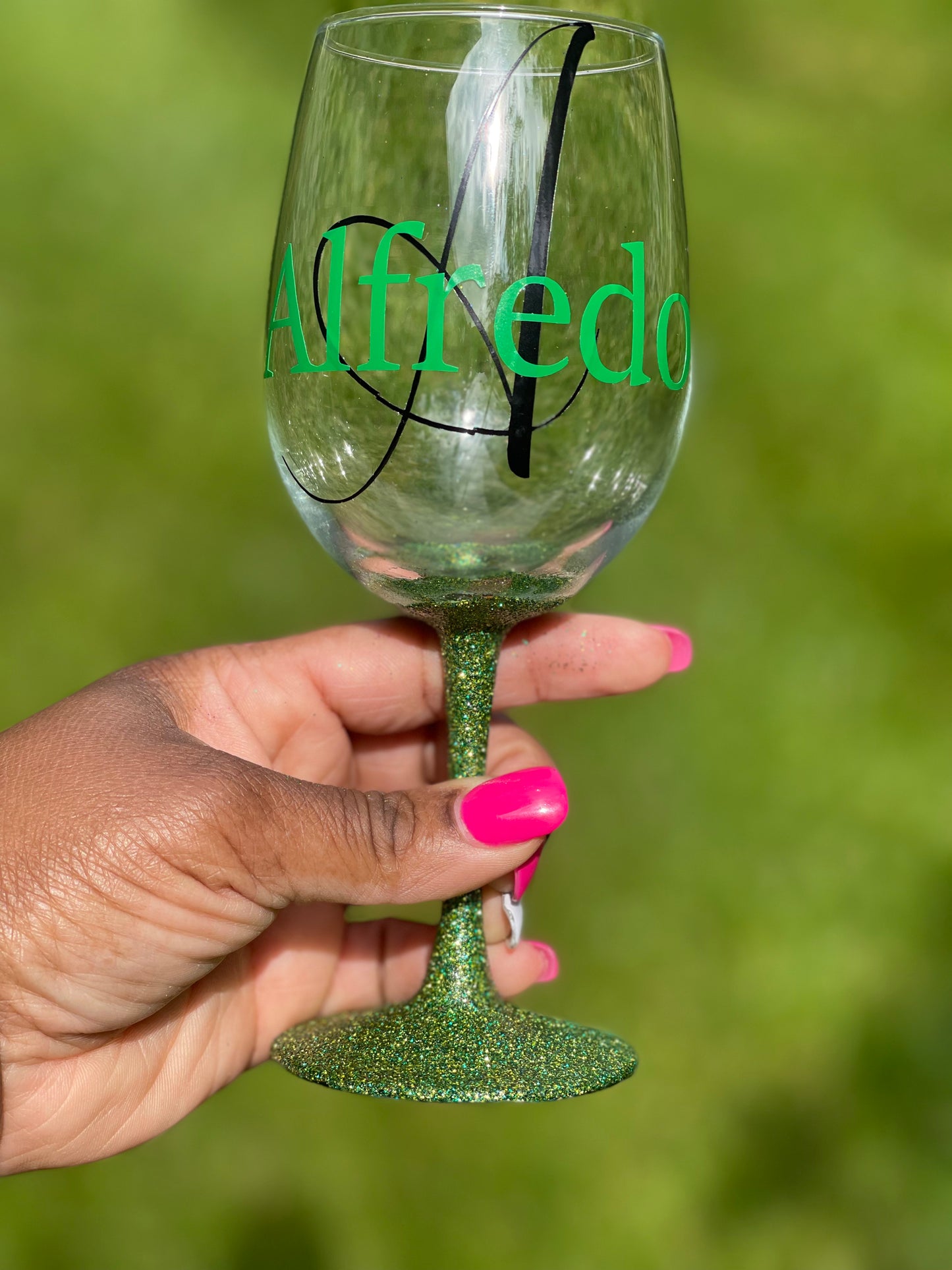 Glitter Wine Glasses